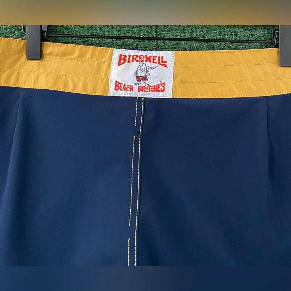 Birdwell Beach Britches Mermaid Patch Navy Side Striped Board Shorts Women’s 10